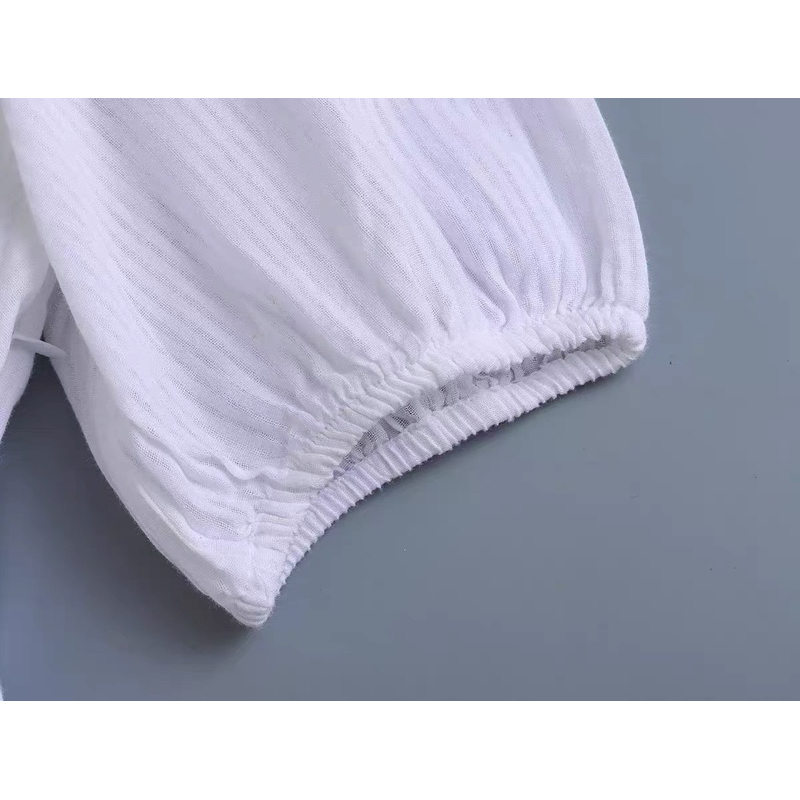 Đầm trắng cổ V trắng hàng TQ