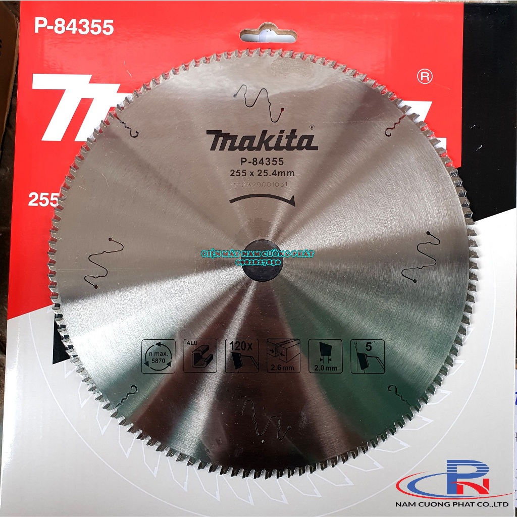 Lưỡi cắt nhôm 255mm Makita P-84355 120 răng