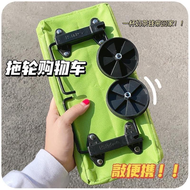 XE KÉO ĐI CHỢ DẠNG TÚI CÓ BÁNH XE TIỆN LỢI - TÚI XÁCH
