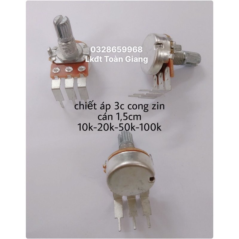 Combo 10 chiết áp 3chân/6chân cong: 10k/20k/50k/100k