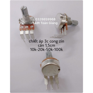 Combo 10 chiết áp 3chân/6chân cong: 10k/20k/50k/100k