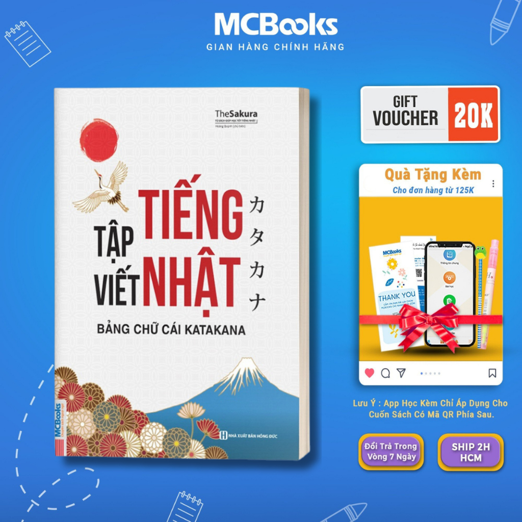 Sách - Tập Viết Tiếng Nhật: Bảng Chữ Cái Katakana Mcbooks