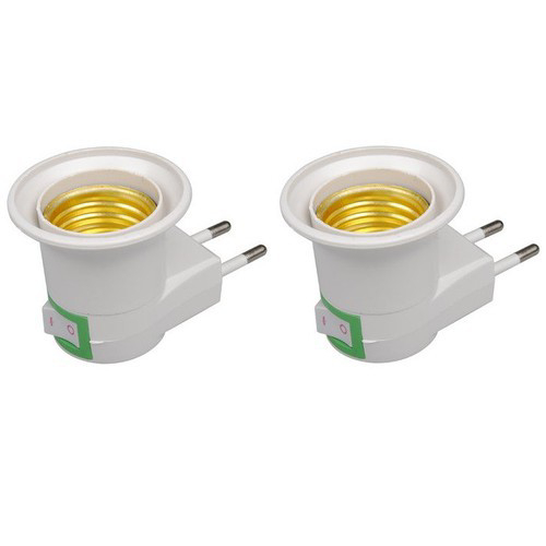 Đuôi đèn có công tắc dạng phích cắm, chuôi gắn đèn xoắn không dây có nút tắt mở tiện dụng, vỏ ngoài cách điện bền bỉ