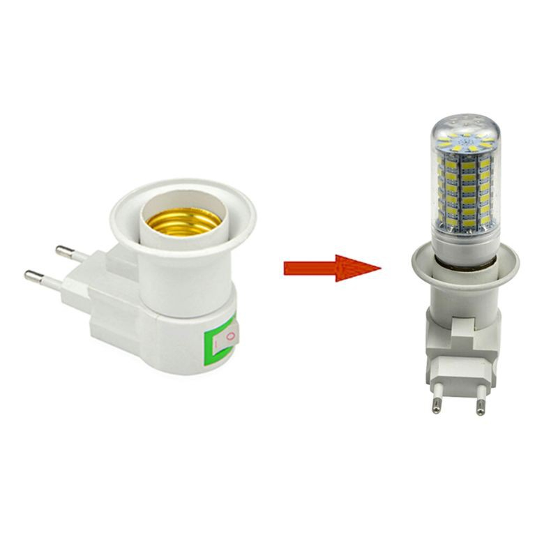 Đuôi đèn có công tắc dạng phích cắm, chuôi gắn đèn xoắn không dây có nút tắt mở tiện dụng, vỏ ngoài cách điện bền bỉ