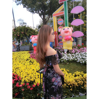 Đầm maxi trễ vai cao cấp