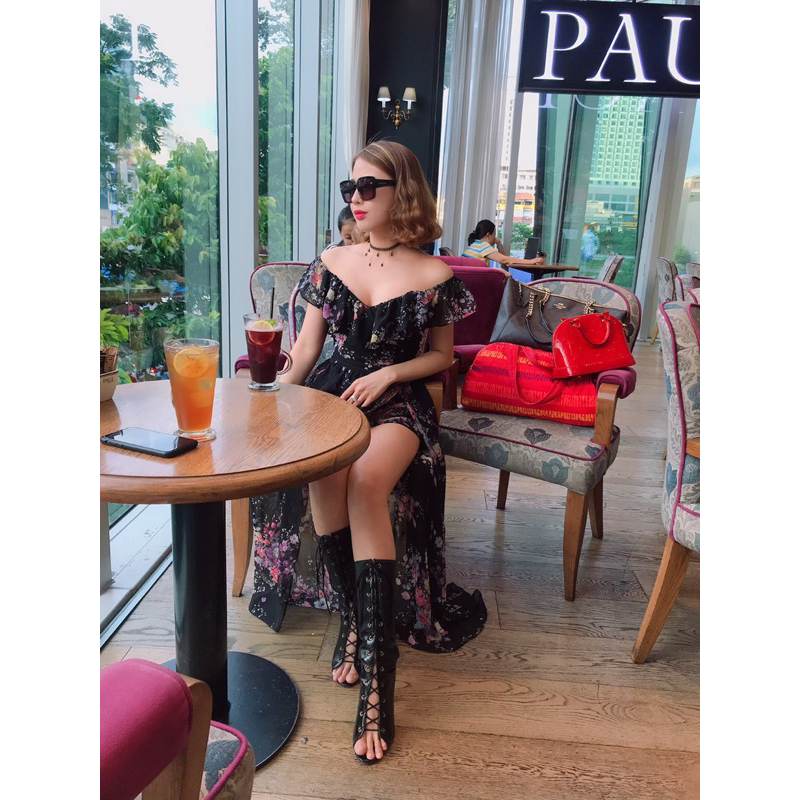 Đầm maxi trễ vai cao cấp