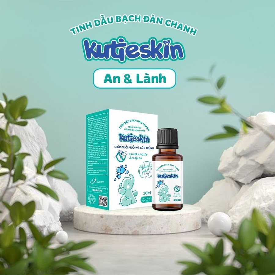 Tinh dầu Bạch đàn chanh tự nhiên Kutieskin 5ML giúp đuổi muỗi, côn trùng và làm nhanh dịu, lành vết đốt