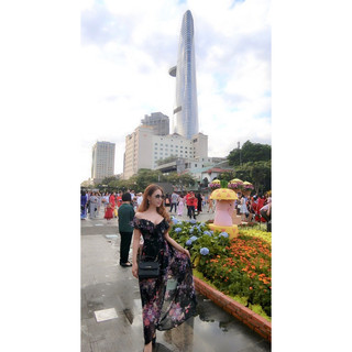 Đầm maxi trễ vai cao cấp