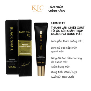 Thanh lăn chiết xuất từ ốc sên xóa thâm quầng và giảm bọng mắt - FARMSTAY  BLACK SANIL PREMIUM ROLLING EYE SERUM