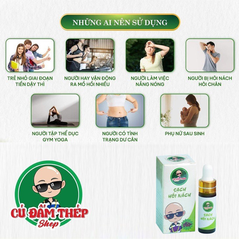 Serum hôi nách Cú Đấm Thép Shop khử mùi hôi nách hôi chân