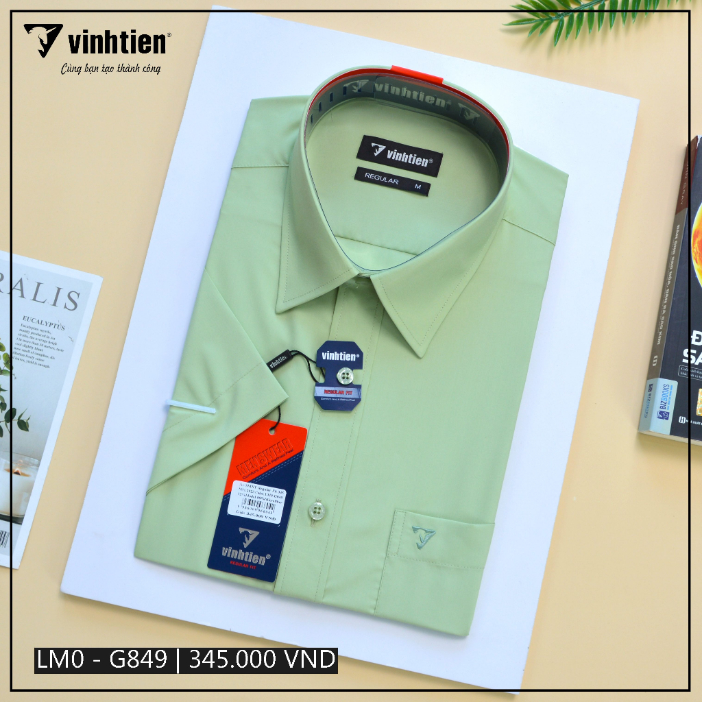 Áo Sơ Mi Ngắn Tay Màu Vạt Ngang Form Regular Vĩnh Tiến 345 - Nhiều Màu