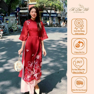 Áo Dài Cách Tân "Xuyến Chi" Thiết Kế Thêu Nổi 3D Siêu Hot 2023 Phù Hợp Chụp Ảnh, Tham Gia Sự Kiện... Cho Các Nàng