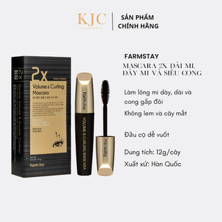 Mascara siêu cong và dài mi cao cấp 2X - FARMSTAY 2X VOLUME&CURLING MASCARA