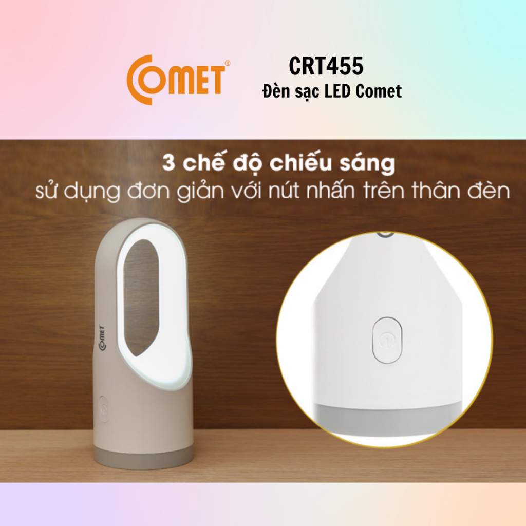 Đèn pin sạc LED Comet CRT454/CRT455/CRT456 - CRL3102/CRL3203/CRL3102S/CRL3203S/CRL3303S - CM8517 - 100% chính hãng