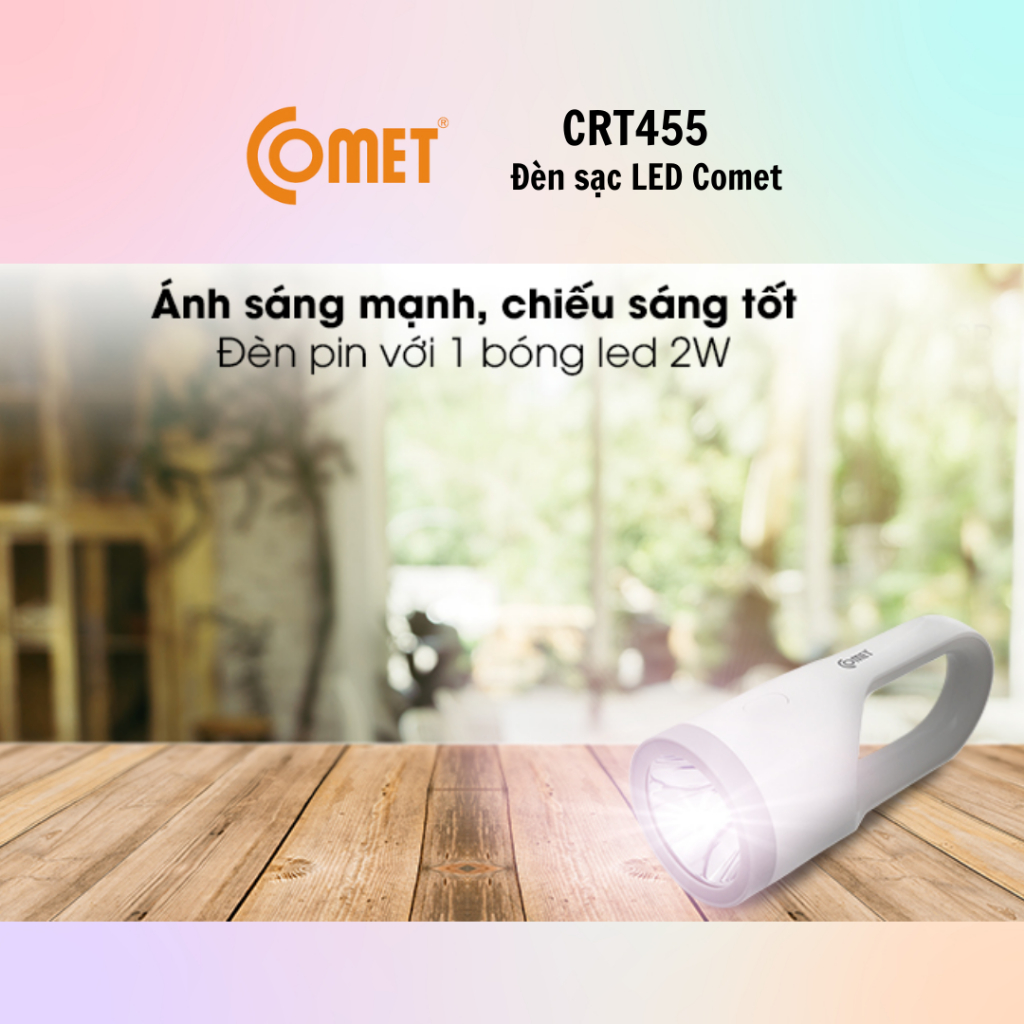 Đèn pin sạc LED Comet CRT454/CRT455/CRT456 - CRL3102/CRL3203/CRL3102S/CRL3203S/CRL3303S - CM8517 - 100% chính hãng