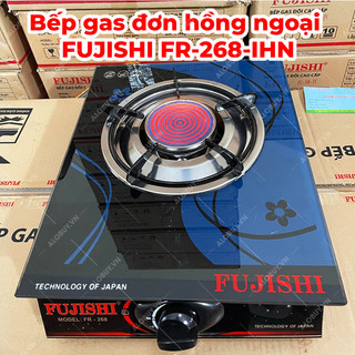 Bếp gas hồng ngoại đơn FUJISHI FR-268X - Kính xanh - Dùng bình gas lớn 6kg/ 12kg