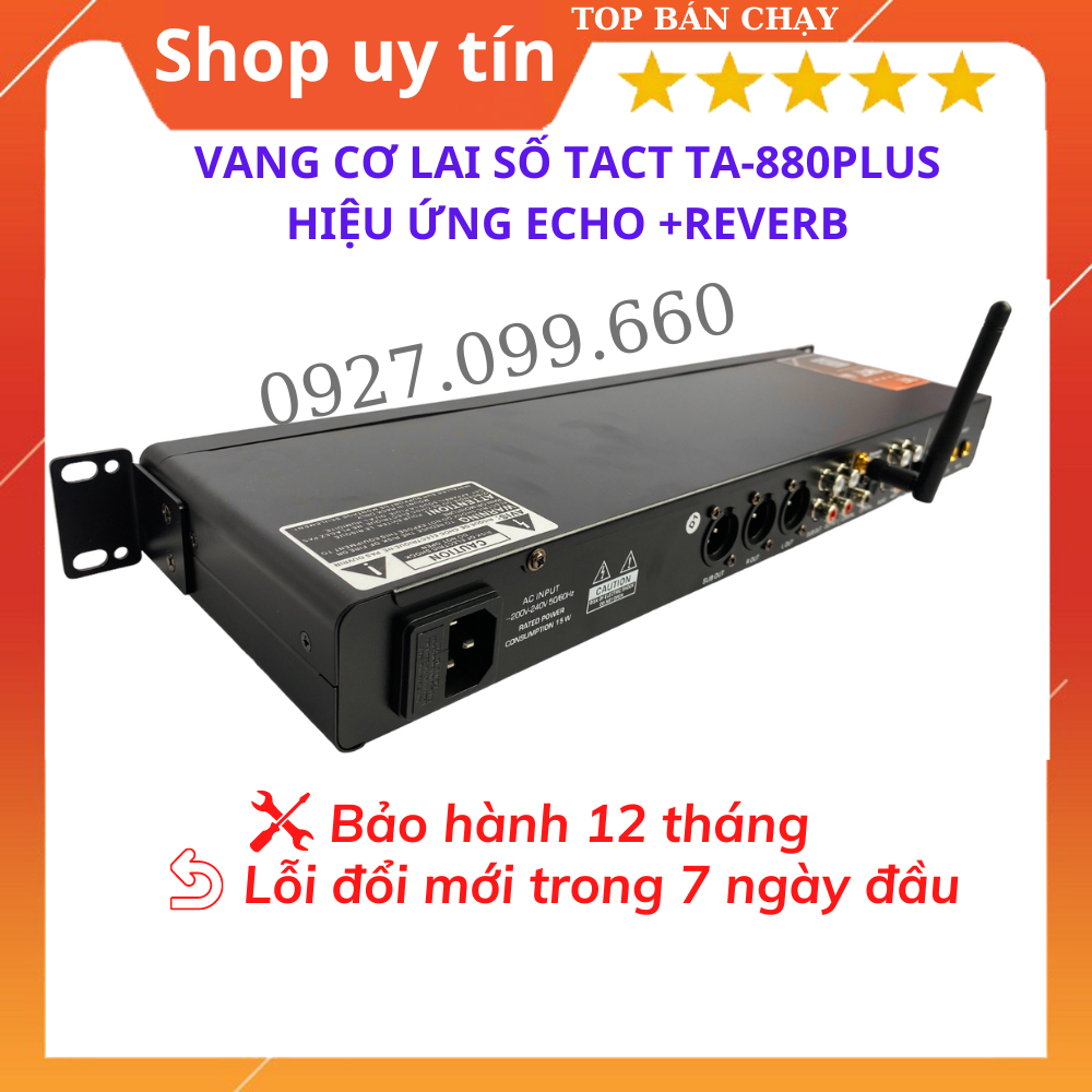 Vang cơ lai số TACT-880Plus Âm thanh sống động,hiệu ứng Echo+Reverb ,chống hú rít tốt,có kết nối Bluetooth,giải mac DAC.