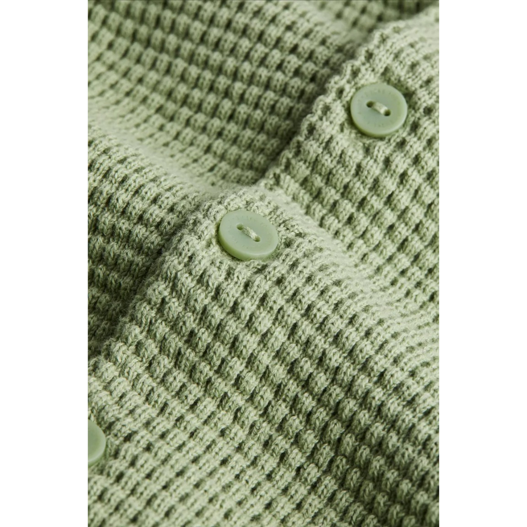 Áo khoác len cardigan mũ tai gấu xanh 1119451002 HM H&M_authentic US