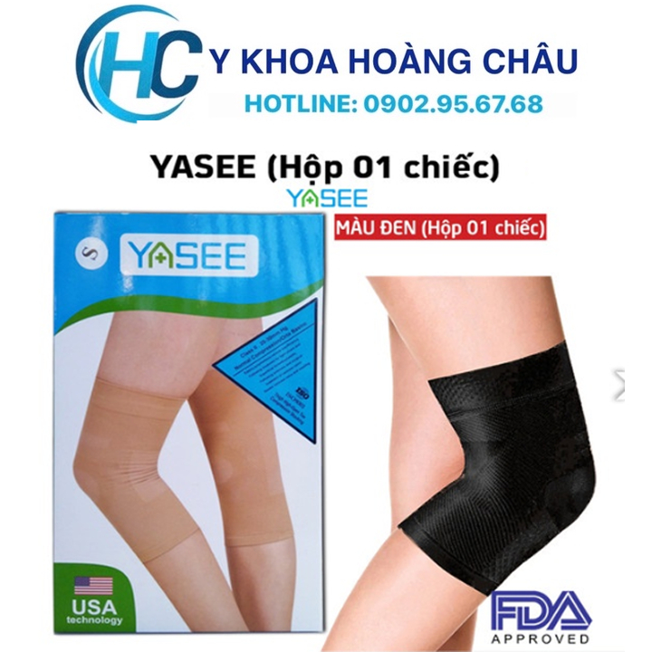 Vớ Y Khoa Đầu Gối Yasee (Màu Đen) (Hộp 1 Chiếc) | Tất Suy Giãn Tĩnh Mạch