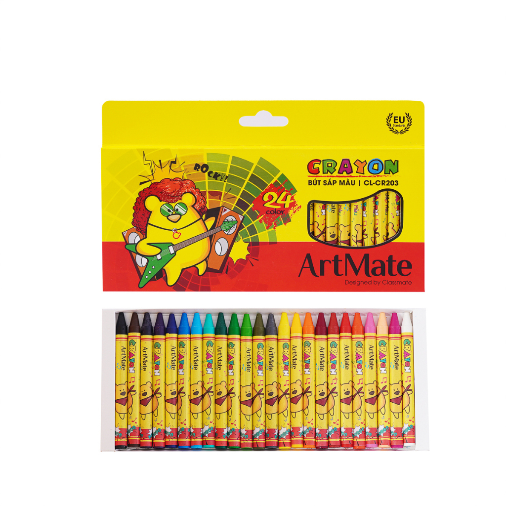 Bút Sáp Màu CLASSMATE 12-24 Chiếc, Bám Giấy Tốt Cho Bé Tập Tô CR201/202/203
