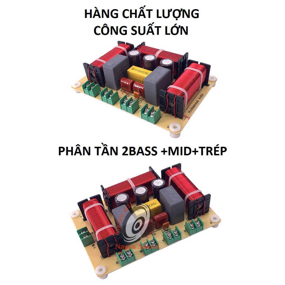 MẠCH PHÂN TẦN LOA 4 ĐƯỜNG TIẾNG RCEDA406 - GIÁ 1 ĐÔI - LẮP 2 BASS 1 TRUNG 1 TRÉP - PHÂN TẦN LOA KÉO ĐÔI