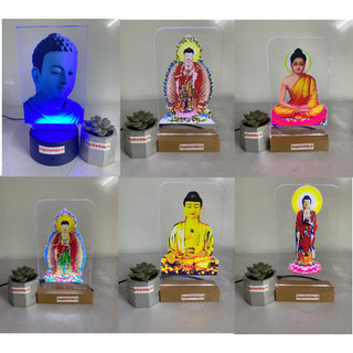 Hình phật mica led 3D, tranh phật thờ, Quà tặng phật giáo, adida, tam thánh, quan âm, led thờ xe tải, ô tô