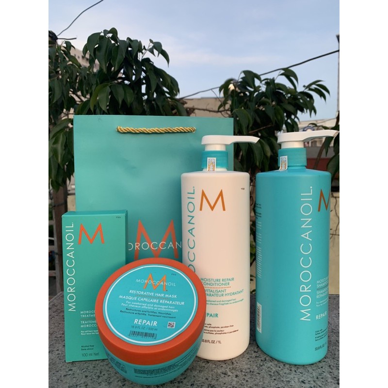 CẶP DẦU GỘI XẢ PHỤC HỒI ĐỘ ẨM REPAIR MOROCCANOIL 1000ML X 2