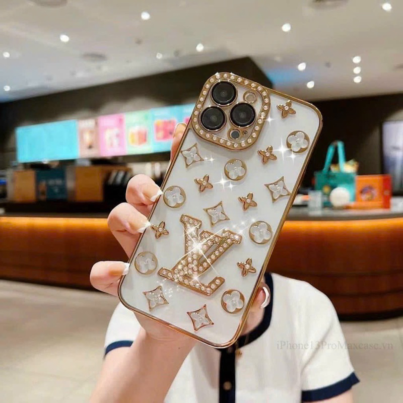 Ốp Lv đính đá   iPhone 7plus / X / Xsmax / 11 / 11promax / 12 / 12pro / 12promax / 13 / 13promax / 14pro / 14promax