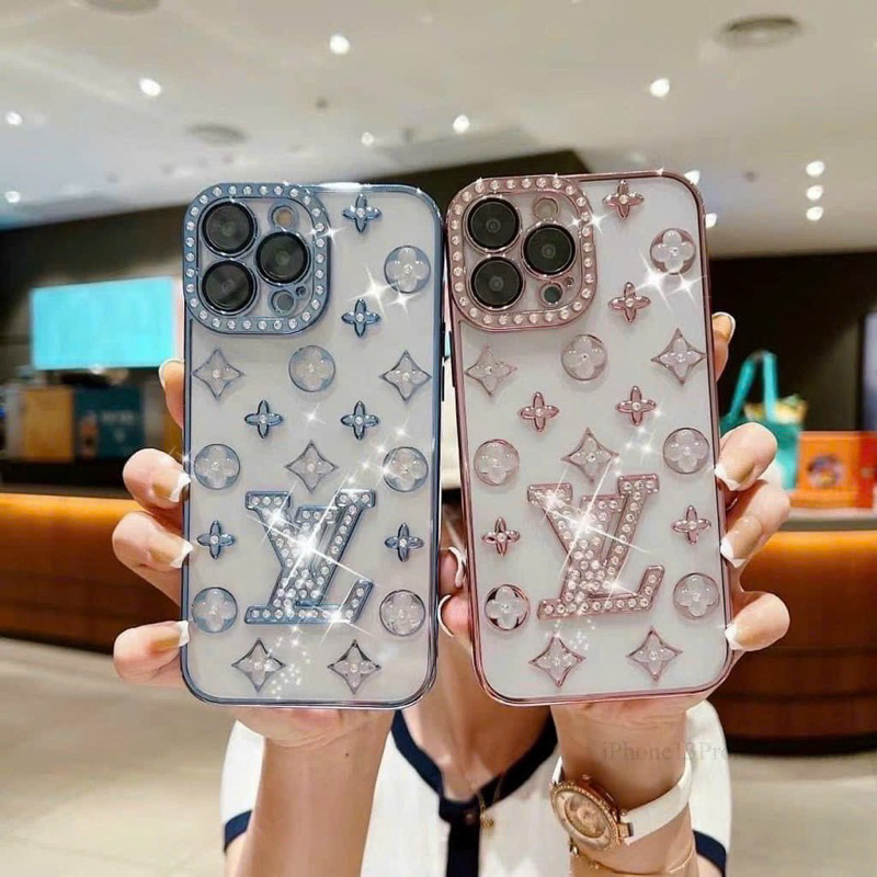 Ốp Lv đính đá   iPhone 7plus / X / Xsmax / 11 / 11promax / 12 / 12pro / 12promax / 13 / 13promax / 14pro / 14promax