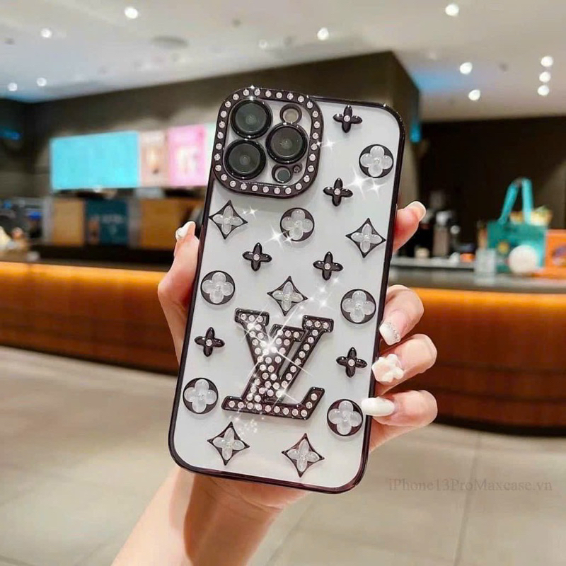 Ốp Lv đính đá   iPhone 7plus / X / Xsmax / 11 / 11promax / 12 / 12pro / 12promax / 13 / 13promax / 14pro / 14promax