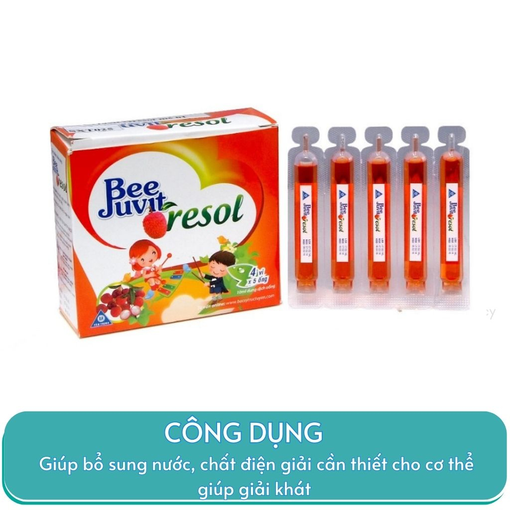 ✔ Dung dịch Beejuvit Oresol ống uống tiện lợi - bổ sung nước và điện giải cho cơ thể