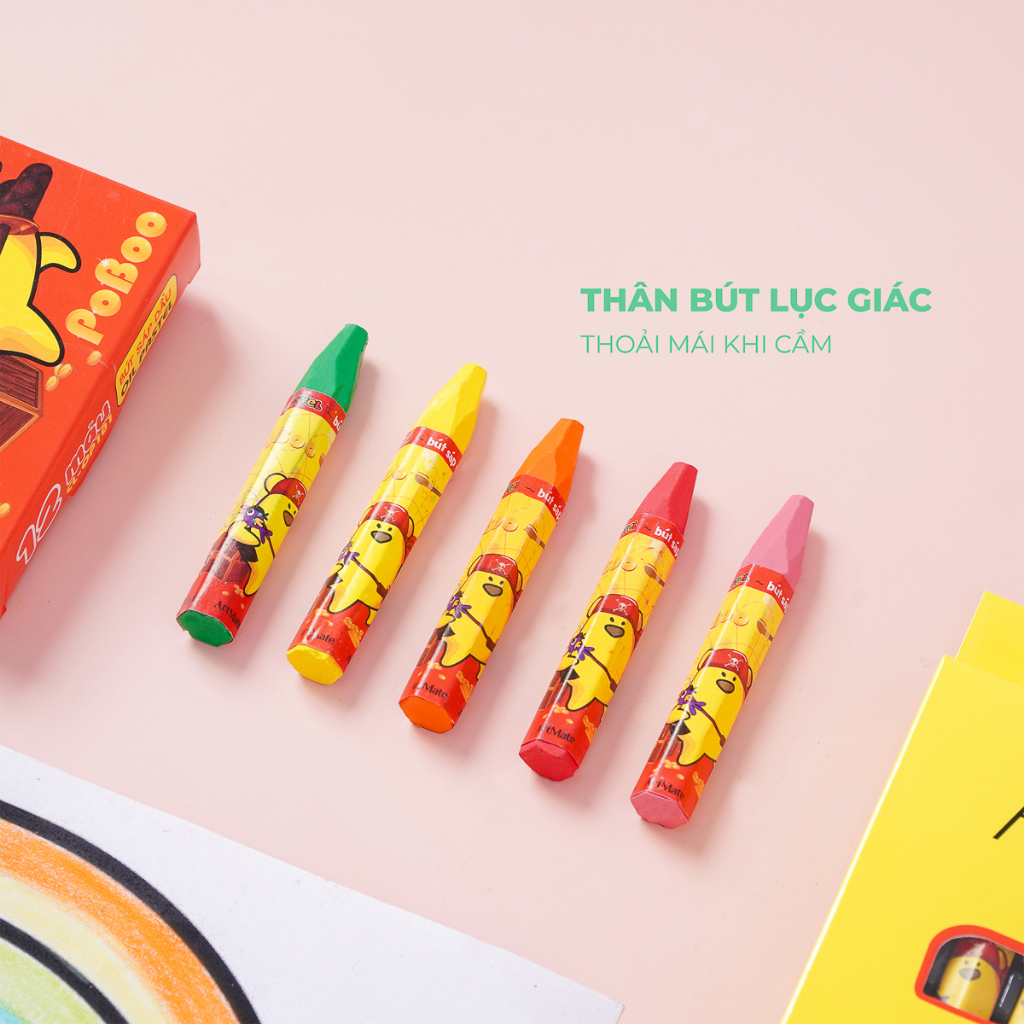 Bút sáp dầu Classmate hộp 24 màu tự nhiên, mịn bóng an toàn cho bé tập tô, vẽ tranh- OP103