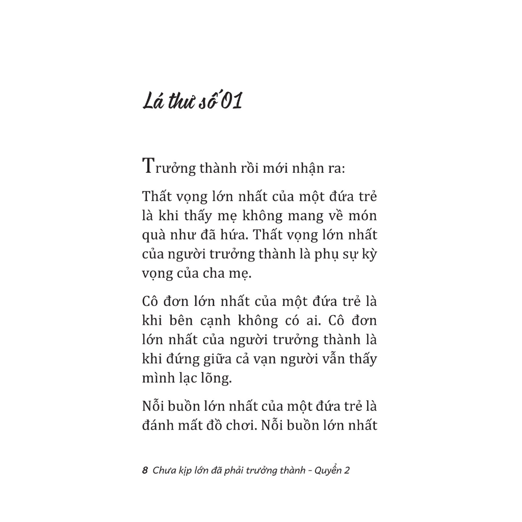 Sách Chưa Kịp Lớn Đã Phải Trưởng Thành Quyển 2 - Phiên Bản Mùa Hè