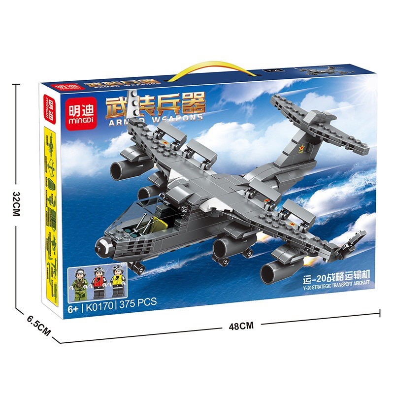 Lắp ráp mô hình máy bay chiến đấu  K0187 với 657 chi tiết