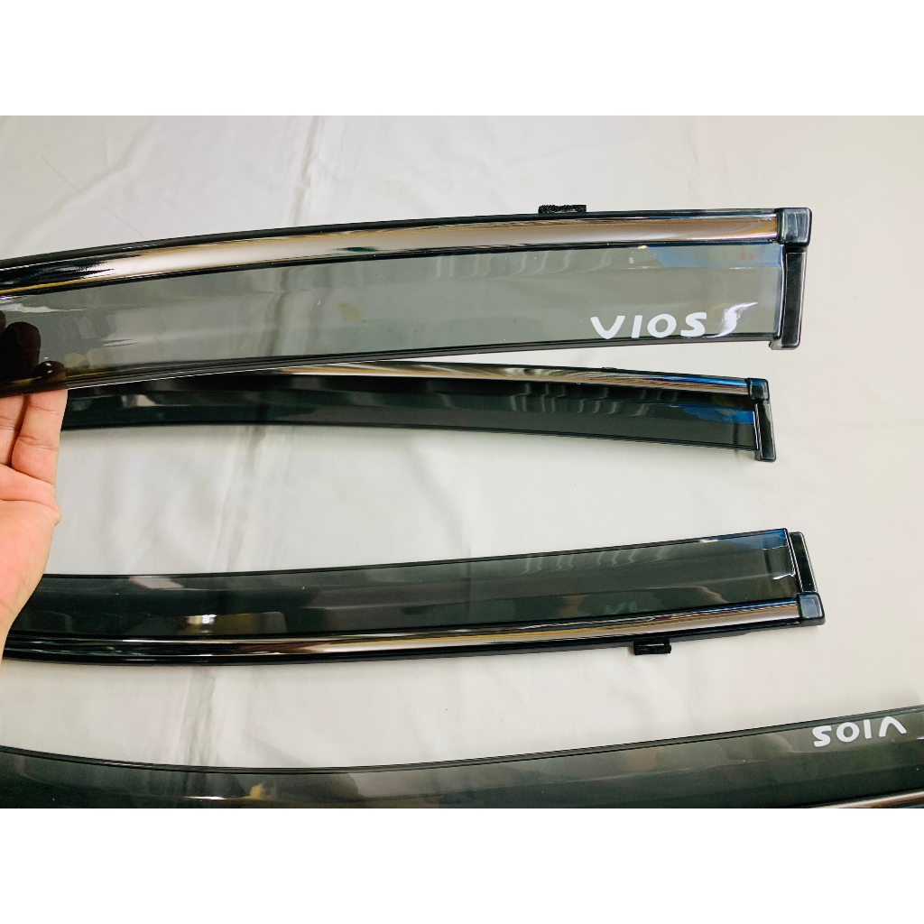Vè che mưa xe Toyota Vios 2019 - 2023 chỉ mạ crom cao cấp, vừa khít 4 cánh cửa
