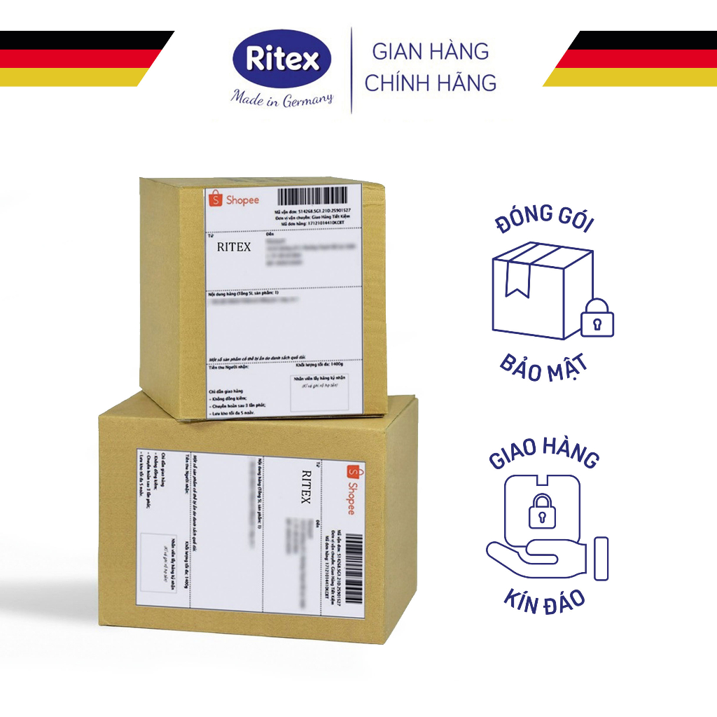 Bao cao su Ritex RR.1 truyền thống, bôi trơn, hộp 10 bao