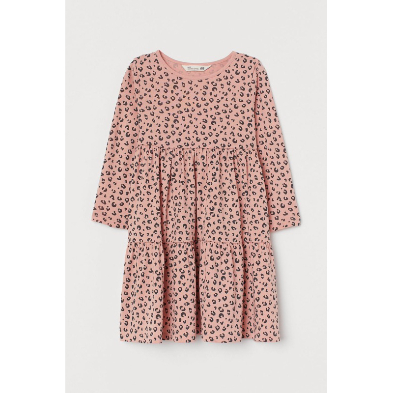 Váy dài tay hoạ tiết nhỏ màu xinh, săn sale China sz 8-10y