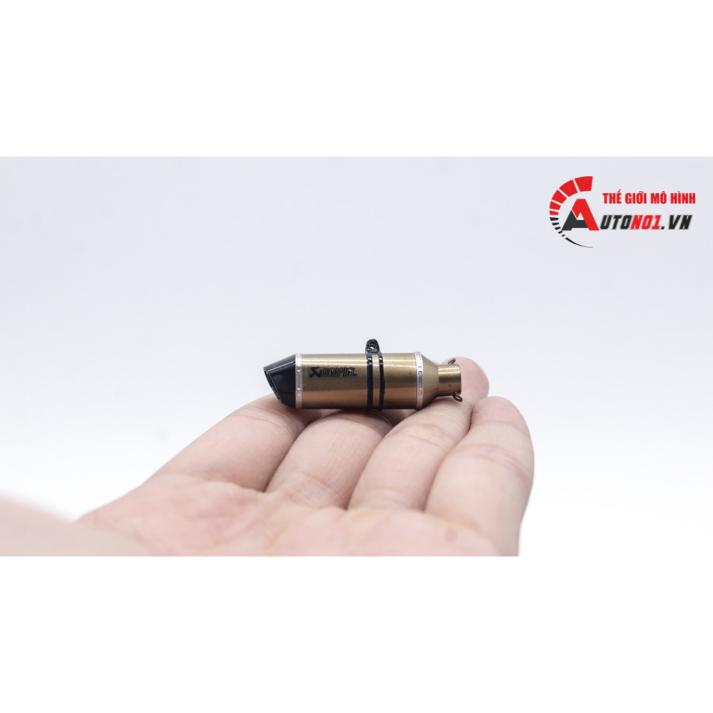 Phụ kiện mô hình cổ và lon pô Akrapovic dành cho mô hình xe tỉ lệ 1:12 PK405 PK406
