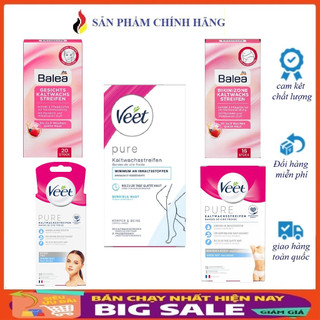 Miếng dán tẩy lông balea ,veet dùng cho cơ thể , wax trips body, wax ria mép.mặt bikini