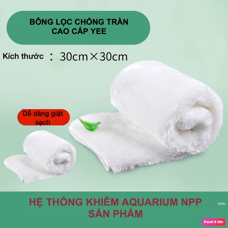 Bông Lọc Bể Cá 6D Một Loại Vật Liệu Lọc Cặn Thô Siêu Sạch kt 23*30