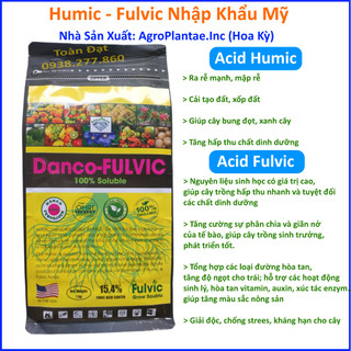 Humic Mỹ 1kg , Super Humic + Fulvic nhập khẩu từ Hòa Kỳ, giúp ra rễ, cải tạo đất, trao đổi chất tốt