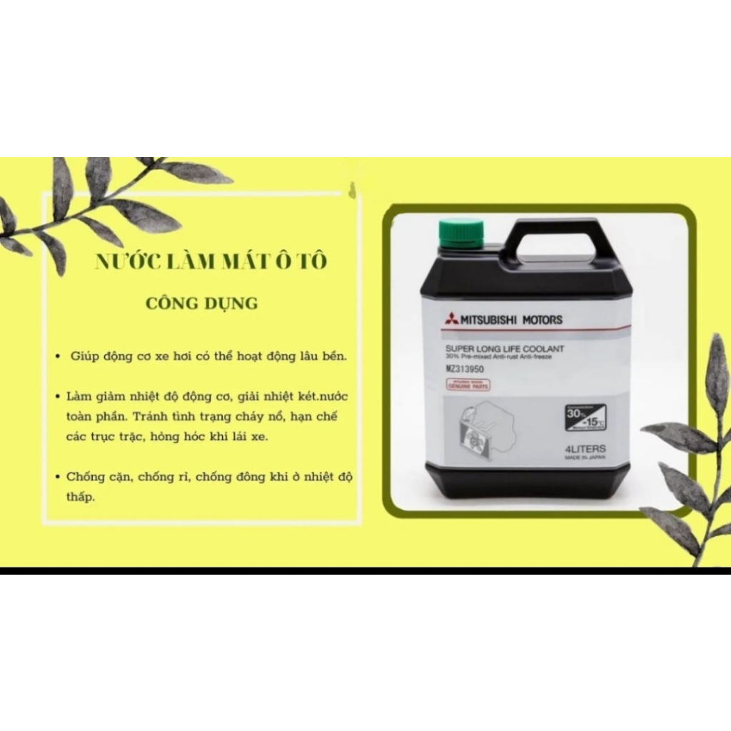 Nước làm mát Mitsubishi 4L MZ313950-4L-MÀU XANH