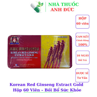 Sâm sắt korean red ginseng extract gold hộp 60 viên – bồi bổ sức khỏe