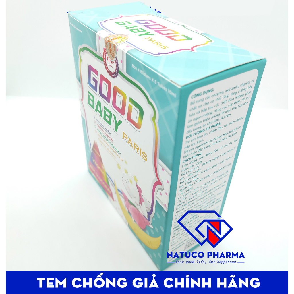 Siro GOOD BABY - Paris - Giúp bé ăn ngon, giảm rối loạn tiêu hóa, nâng cao sức khỏe, Vitamin, Enzyme, khoáng chất