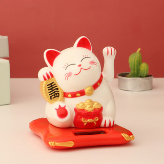 Mèo thần tài vẫy tay dùng năng lượng mặt trời - mang lại may mắn tài lộc cho gia chủ size 7.5cm