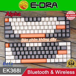 Bàn phím cơ không dây E-dra EK368L Gồm 84 phím, kết nối Bluetooth 5.0, Wireless 2.4G - Hãng chính hãng