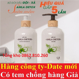 Bộ dầu Gội đầu + Xả Laco Organic Amla detox kèm xịt dưỡng tóc serum ngăn rụng tóc và kích thích mọc tóc siêu HOT