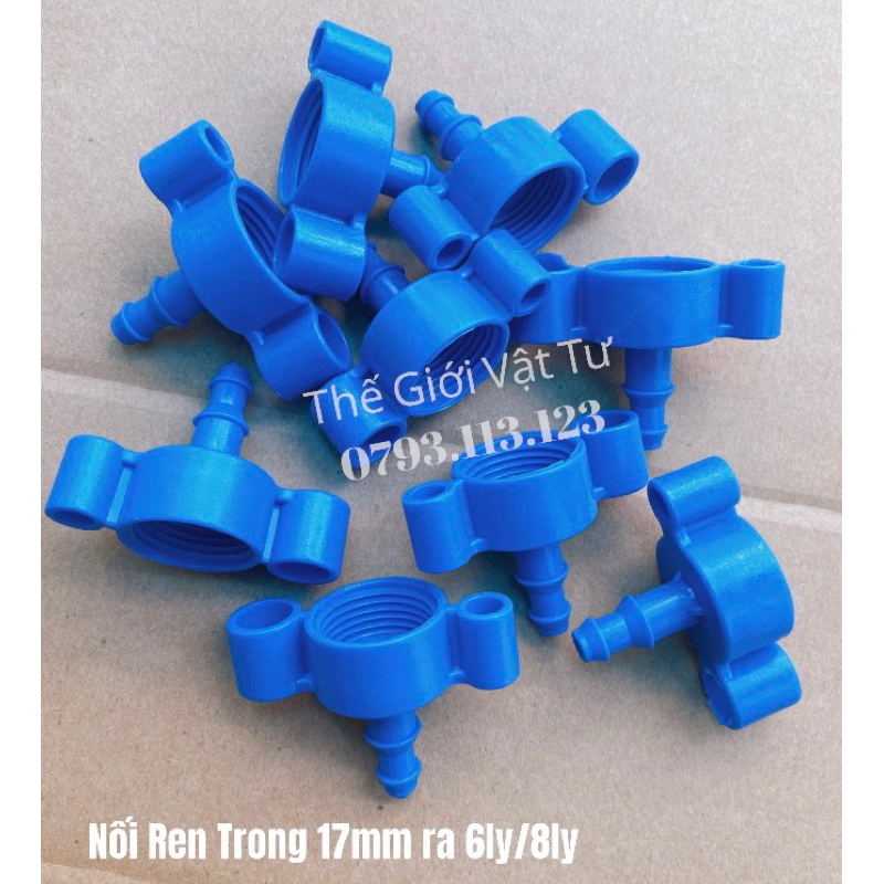 Nối ren trong 17mm ra 6ly-8ly dùng nối các loại béc tưới chân ren ngoài 17mm