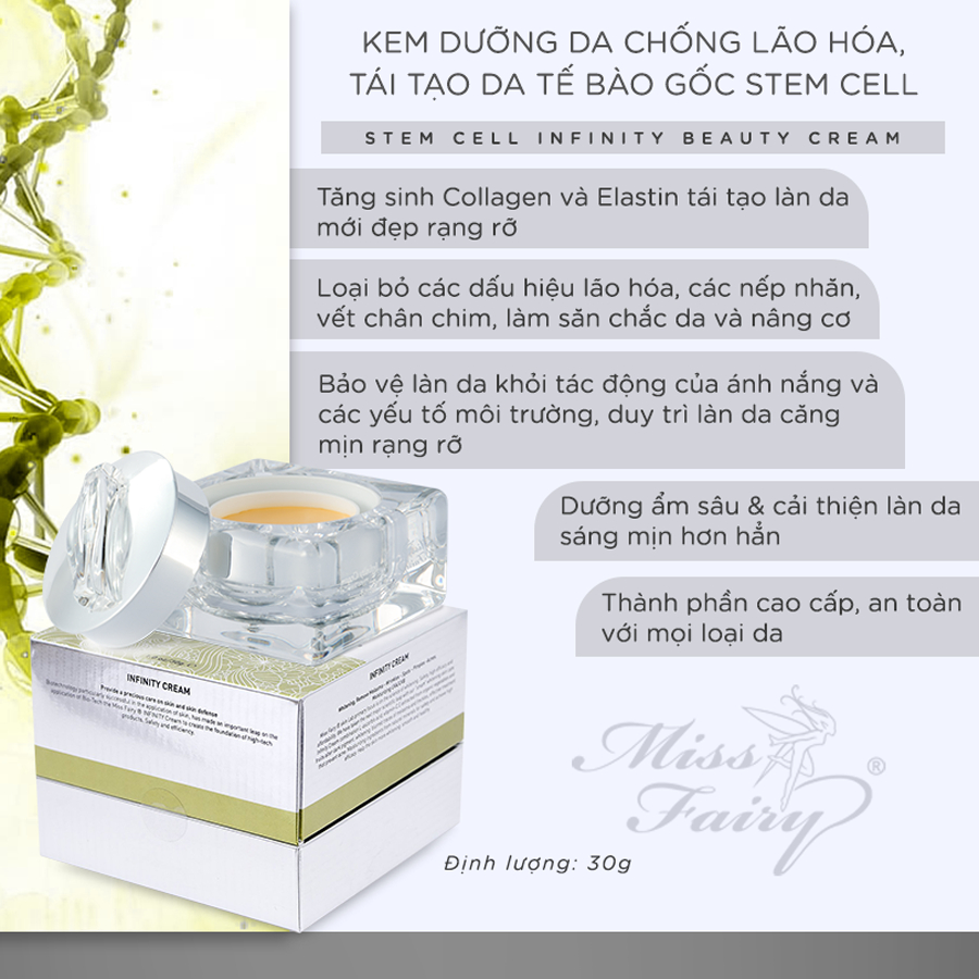 Kem Dưỡng Da Chống Lão Hoá Tế Bào Gốc Miss Fairy Stem Cell Beauty Cream
