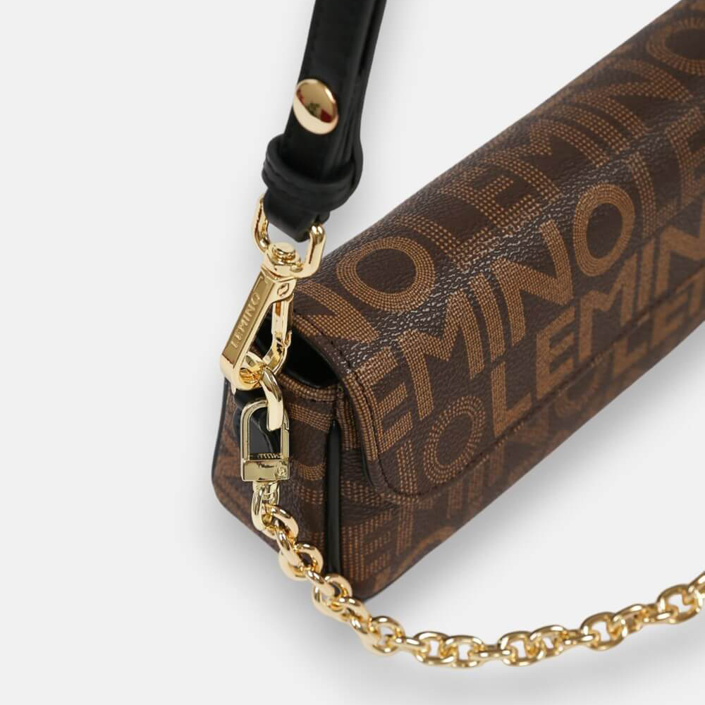 Túi Xách Nữ Lemino Monogram Canvas Đeo Vai Nắp Gập Thời Trang LE252005